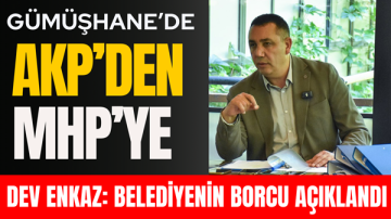 Gümüşhane’de AKP’den MHP’ye dev enkaz: belediyenin borcu açıklandı!