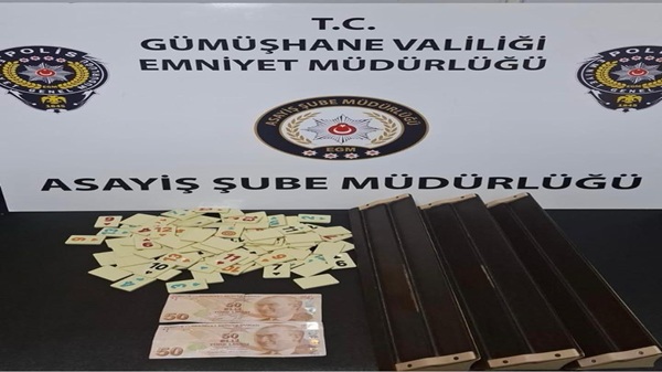 Gümüşhane’de Kumar Operasyonu: 36.988 TL para cezası uygulandı