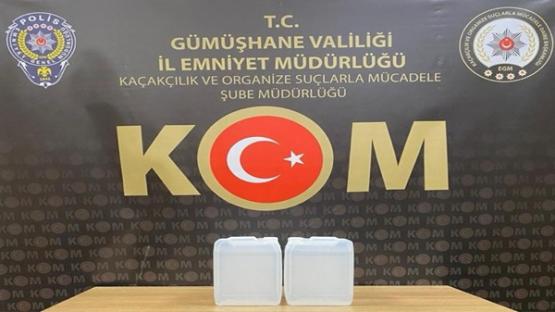 Şiran’da Kaçak Alkol Operasyonu: 10 litre etil alkol ele geçirildi