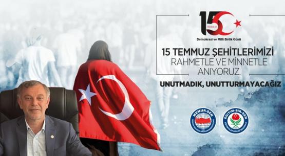Başkan Aslan’dan “15 Temmuz Demokrasi ve Milli Birlik Günü” mesajı